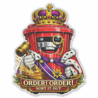 Ordre ! Ordre ! Triez ! - Autocollant pour poubell