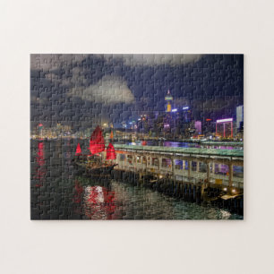 Ordure chinoise rouge à Hong Kong au puzzle de