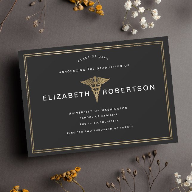 Ordy Elegant Medical Graduation Announcement Einladung (Von Creator hochgeladen)