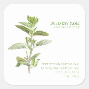 OREGANO BIz ID FRAIS Stickers grand Carré