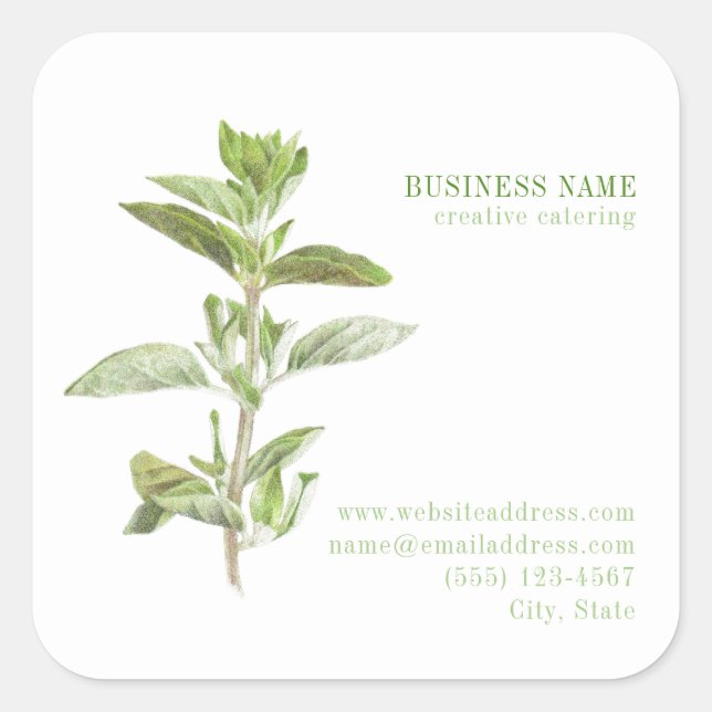 OREGANO BIz ID FRAIS Stickers grand Carré (Devant)