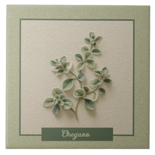 Oregano-Kräuter-Küchendekor Faux-Relief Fliese