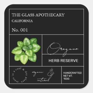 Oregano Quadratischer Aufkleber