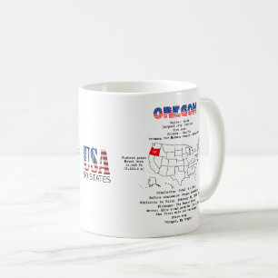 Oregon American Staat auf einer Karte und nützlich Kaffeetasse
