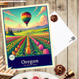 Oregon | Anime Style Cel Schattenkarte Postkarte