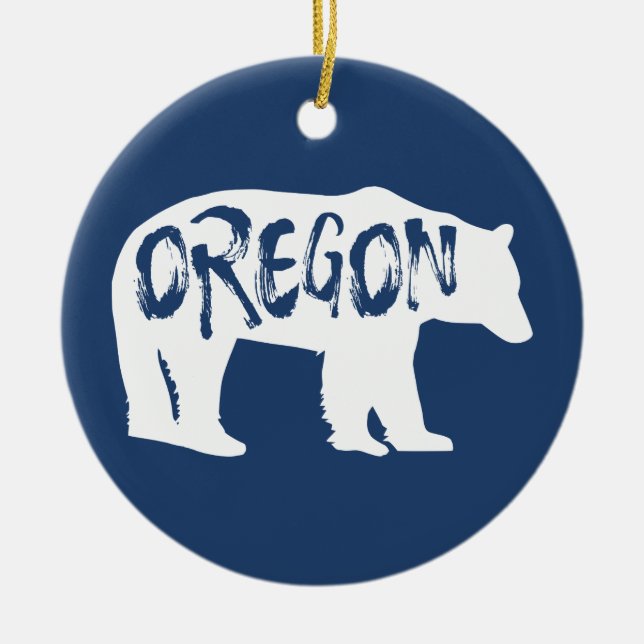 Oregon Bear Keramik Ornament (Vorne)