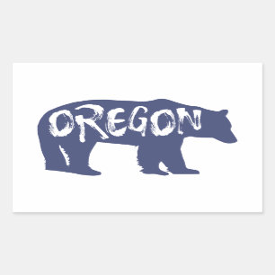 Oregon Bear Rechteckiger Aufkleber