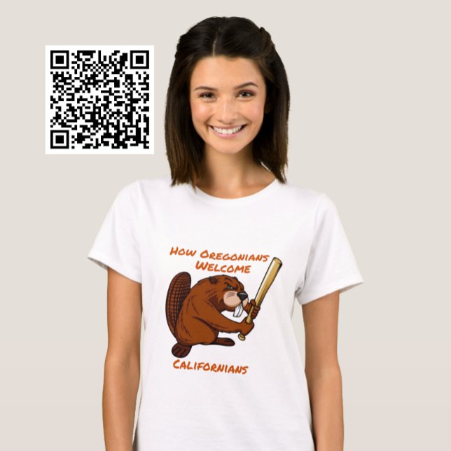 Oregon Beaver begrüßt Kalifornien T-Shirt (Von Creator hochgeladen)