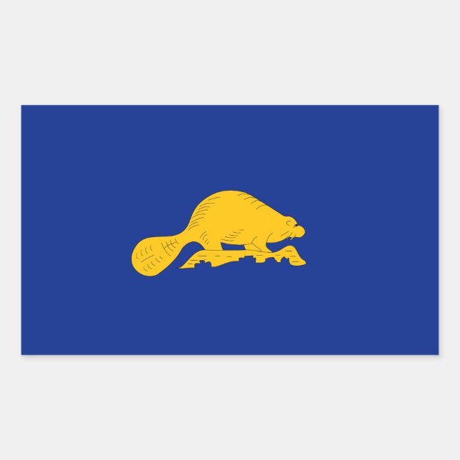 Oregon Beaver Flag Rechteckiger Aufkleber (Vorderseite)