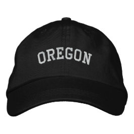 Oregon bestickte, anpassbare Cap Black Bestickte Kappe
