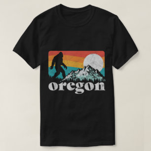 Oregon Bigfoot Retro-Bergkunst T-Shirt