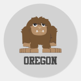 Oregon Bigfoot Runder Aufkleber