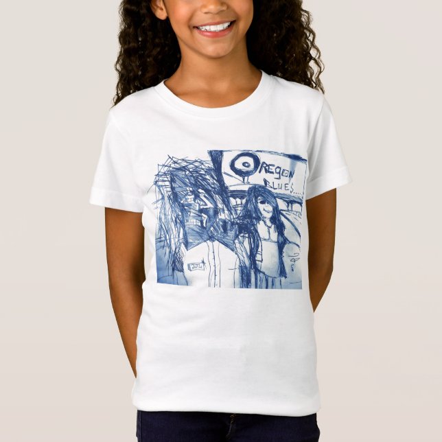 OREGON BLUES MIT ANGST T-Shirt (Vorderseite)