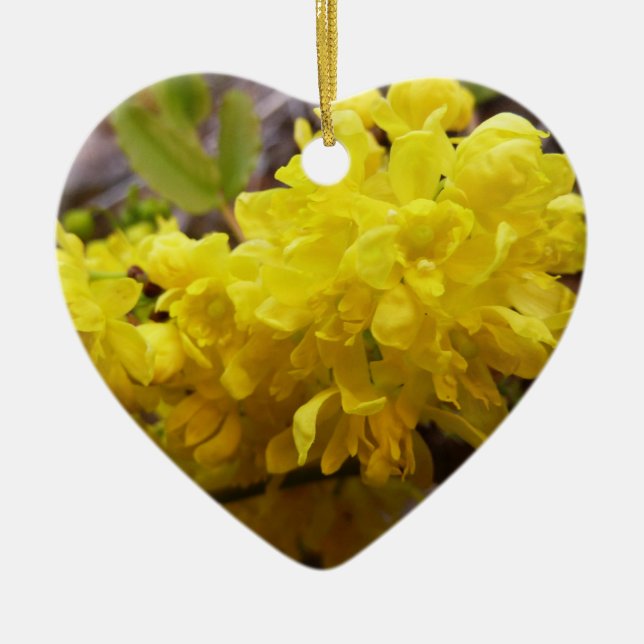 Oregon Blume Gelbe Wildblumen Keramikornament (Vorne)