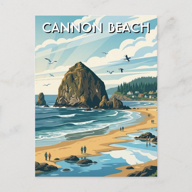 Oregon Cannon Beach Reise Postkarte (Vorderseite)