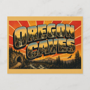 Oregon Caves Marmorkaverne Urwald Kunst Postkarte