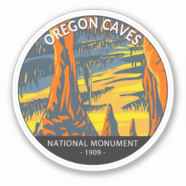 Oregon Caves Nationales Monument Oregon Circle Aufkleber