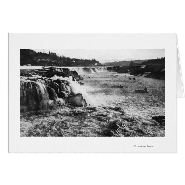 Oregon City, oder Lachs Fischen auf Willamette (Vorderseite (Horizontal))