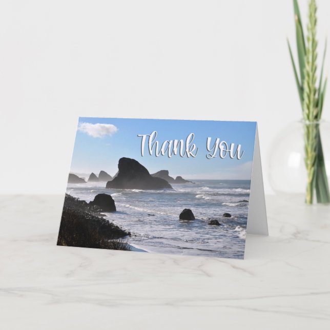 Oregon Coast Beach Carte de remerciements photo (Devant)
