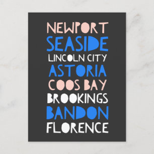 Oregon Coast Cities Postkarte