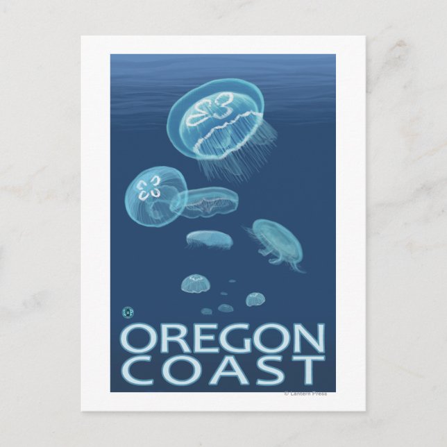 Oregon Coast Jellyfish Postkarte (Vorderseite)