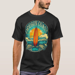 Oregon Coast Not Vintage Look Surfen T-Shirt