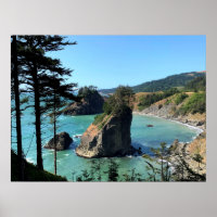Oregon Coast Sunny Beach Rocks Nature Foto