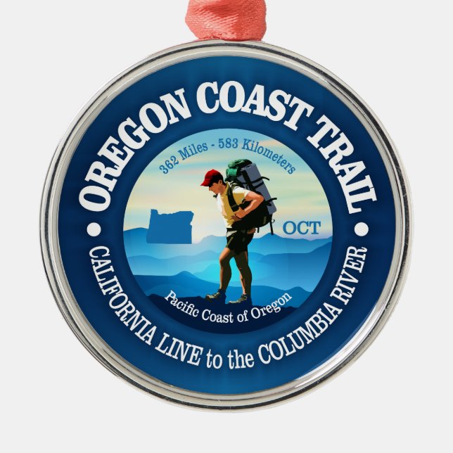 Oregon Coast Trail (C) Ornament Aus Metall (Vorne)
