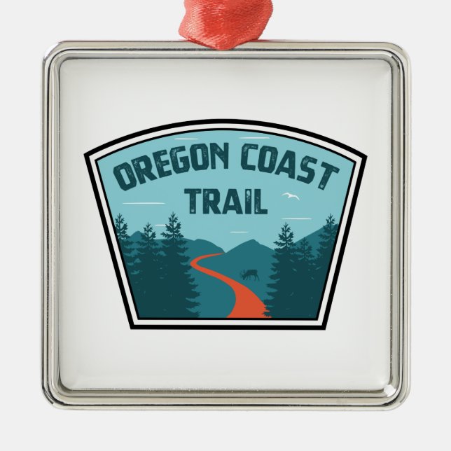 Oregon Coast Trail Ornament Aus Metall (Vorne)