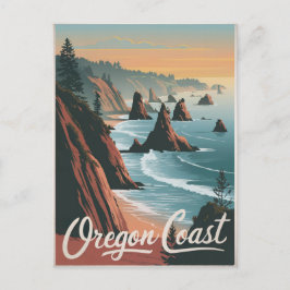 Oregon Coast Vintag Postkarte