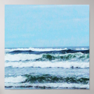 Oregon Coast Waves Poster