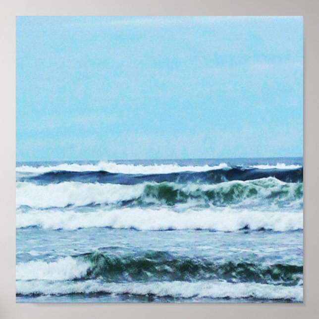 Oregon Coast Waves Poster (Vorne)