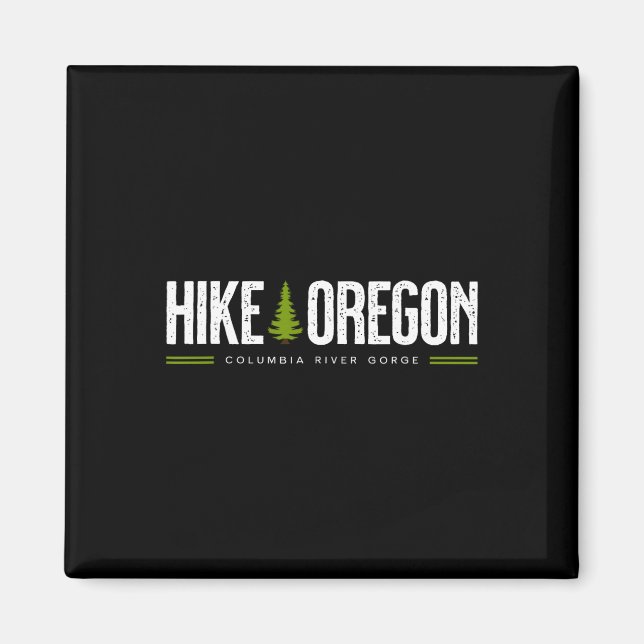 Oregon Columbia River Schlucht Tree Retro Graphi Magnet (Vorne)