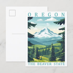 Oregon der Biberstaat USA Reiseort Postkarte