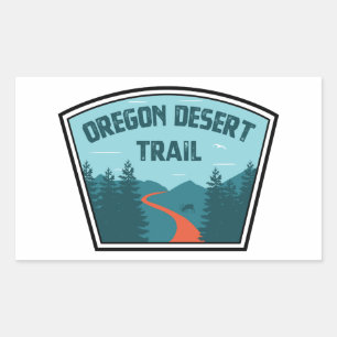 Oregon Desert Trail Rechteckiger Aufkleber