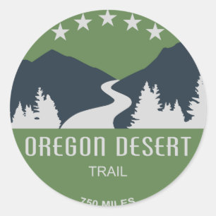 Oregon Desert Trail Runder Aufkleber