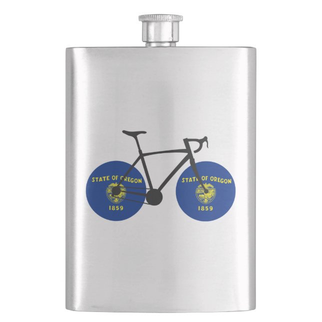 Oregon Flag Cycling Flachmann (Vorderseite)
