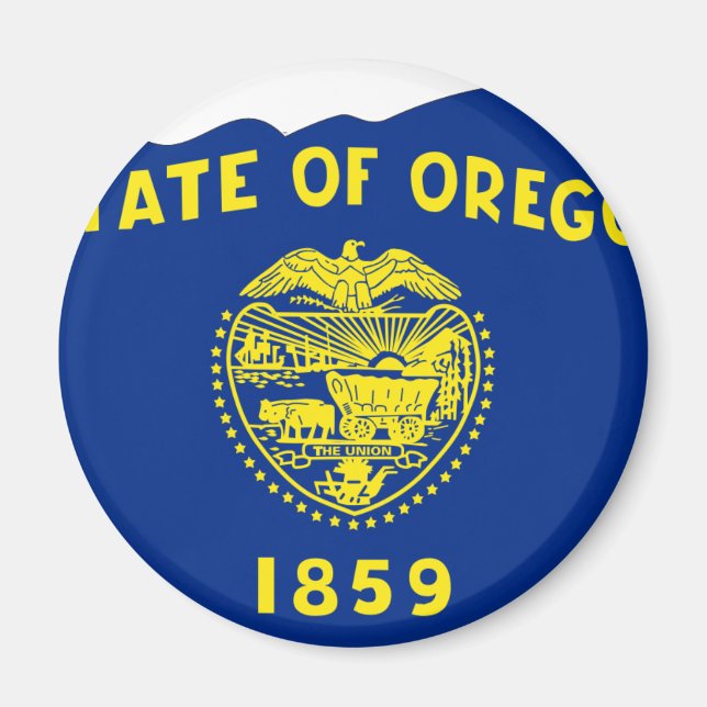 Oregon Flag Karte Magnet (Vorne)