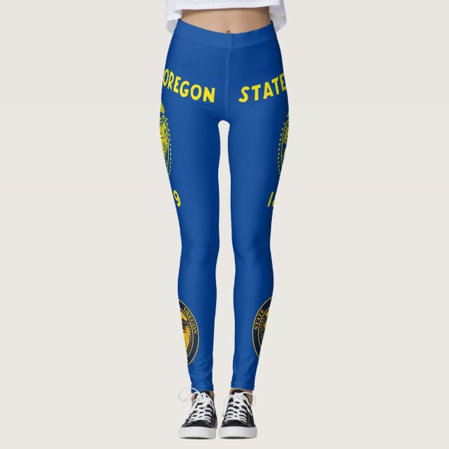 Oregon-Flagge Leggings (Vorderseite)