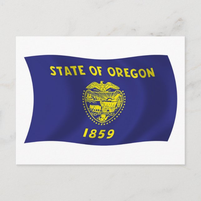Oregon-Flaggen-Postkarte Postkarte (Vorderseite)