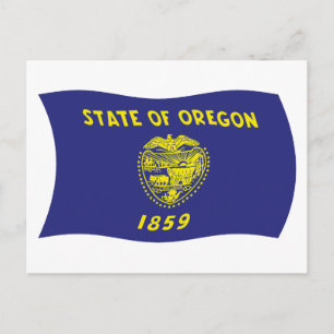 Oregon-Flaggen-Postkarte Postkarte