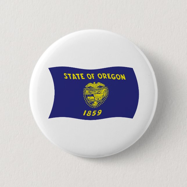 Oregon-Flaggenknopf Button (Vorderseite)