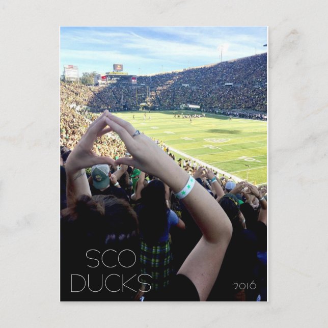Oregon Football 2016 Postkarte (Vorderseite)