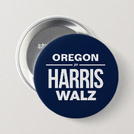 Oregon für Harris Walz Button