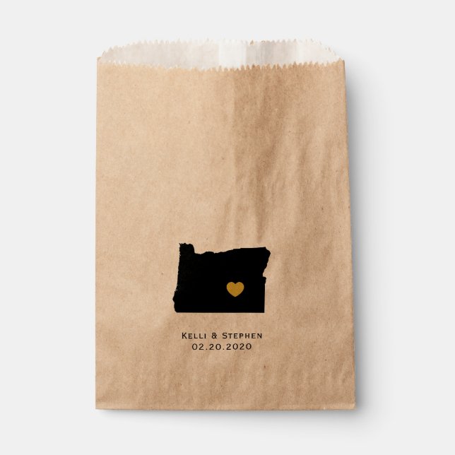 Oregon Gastgeschenk Hochzeit Leckerei Säcke, Gesch Geschenktütchen (Vorderseite)