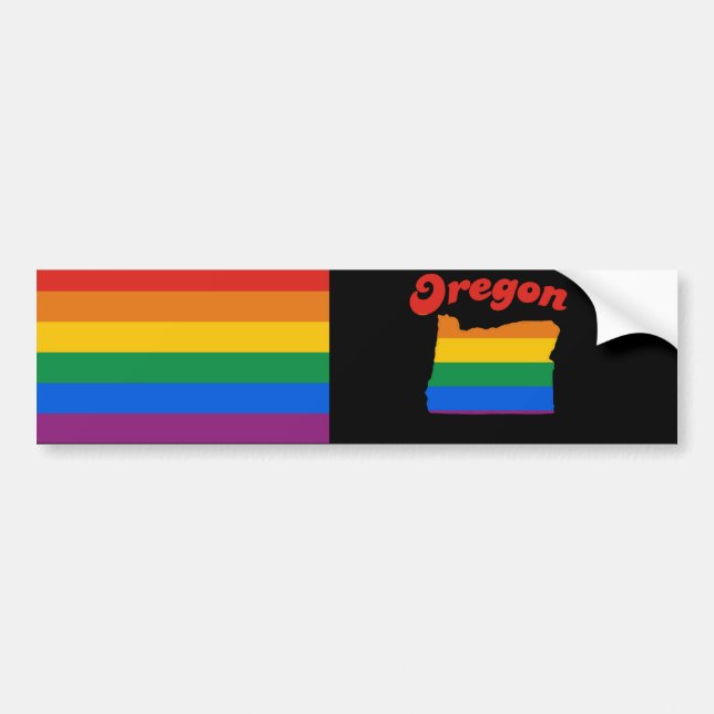 OREGON-GAY PRIDE AUTOAUFKLEBER (Vorne)