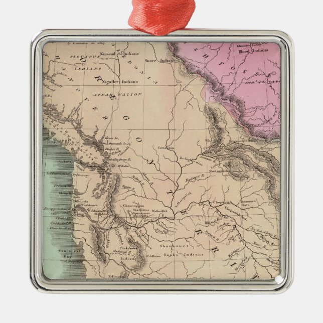Oregon-Gebiet Silbernes Ornament (Vorne)