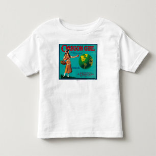 Oregon Girl Apple Crate LabelElgin, OR Kleinkind T-shirt