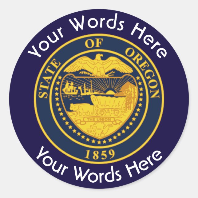 Oregon Great Siegel Custom Aufkleber (Vorderseite)