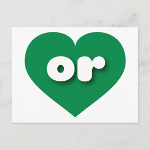 Oregon green heart - I Liebe oder Postkarte